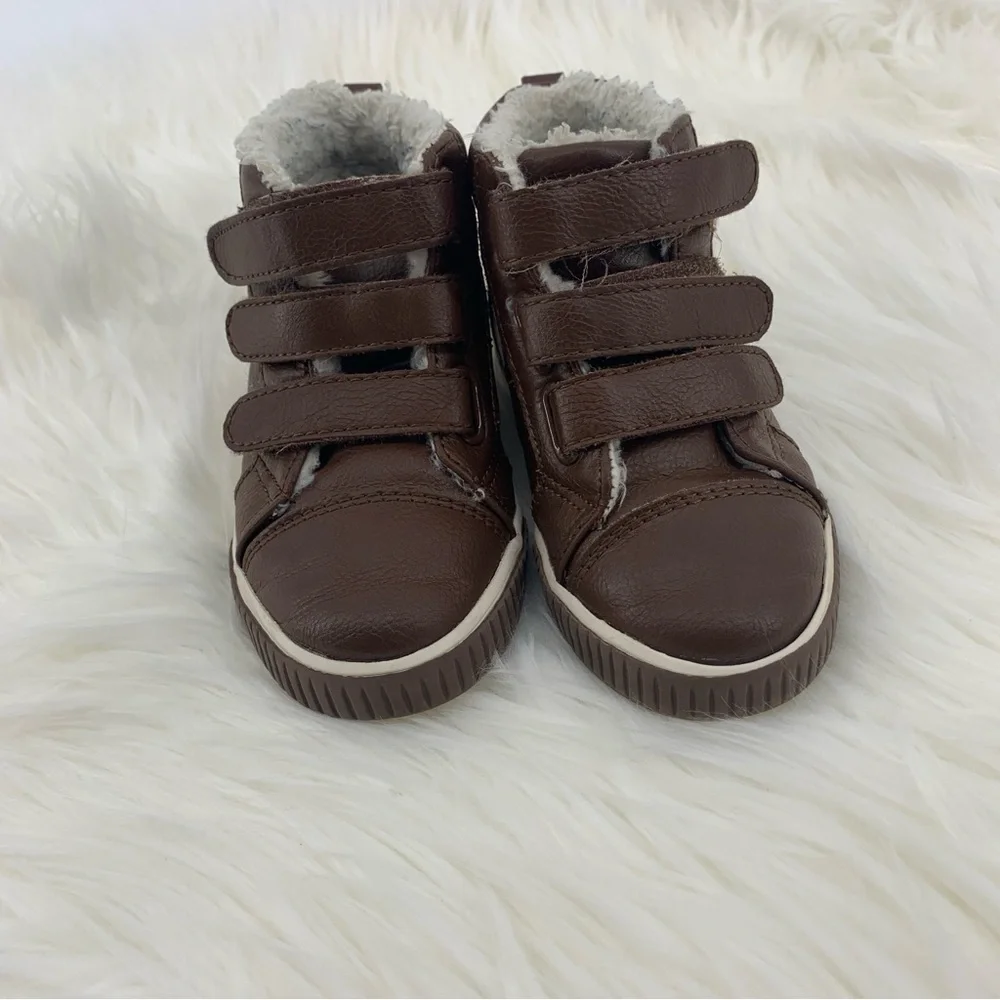 Gymboree Brown Kids Boots with Velcro Straps
